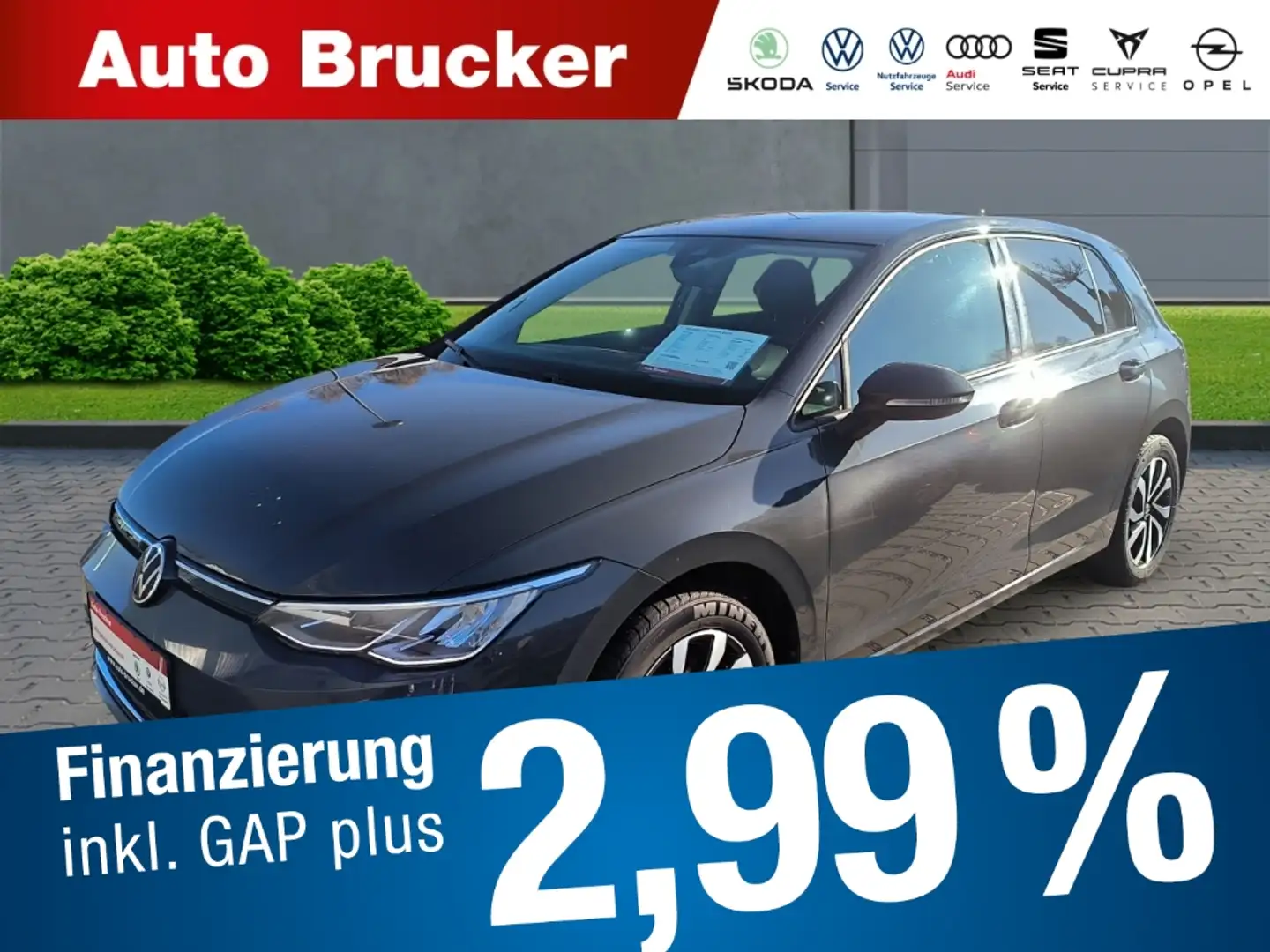 Volkswagen Golf VIII Active 2.0 TDI+Alufelgen+Navi+Klimaautomatik Grau - 1