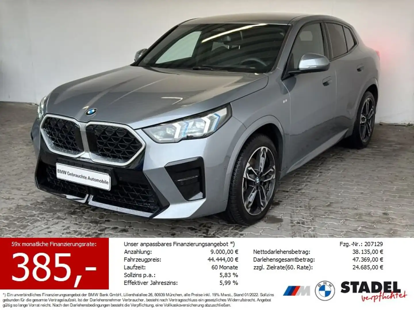 BMW X2 sDrive20i M Sport Navi.LED.ACC.360°.AHK.HuD Grau - 1
