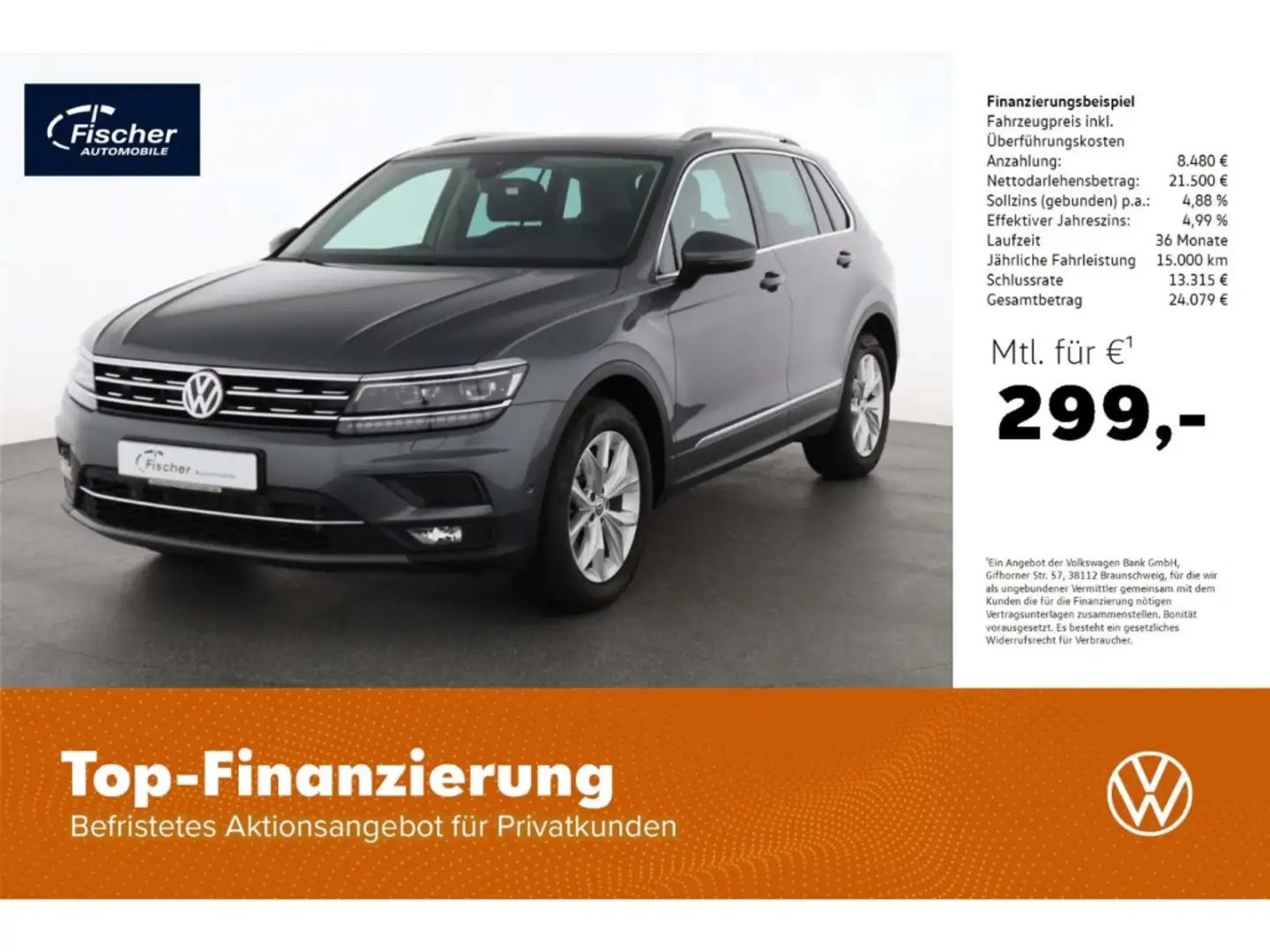 Volkswagen Tiguan 2.0 TSI 4Motion Highline Grau - 1