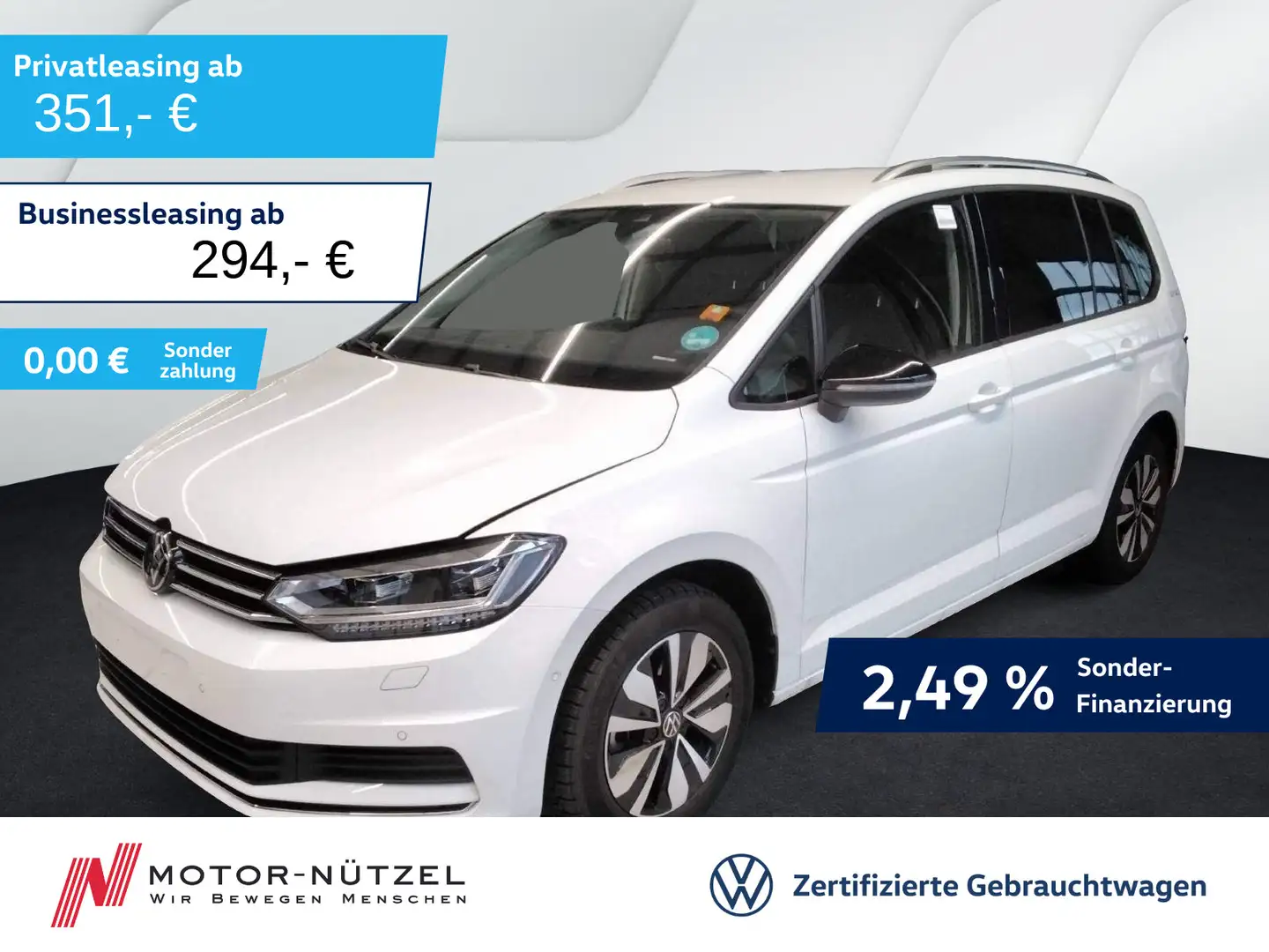 Volkswagen Touran 1.5 TSI DSG GOAL MATRIX+NAVI+AHK+ACC+7SI Weiß - 1