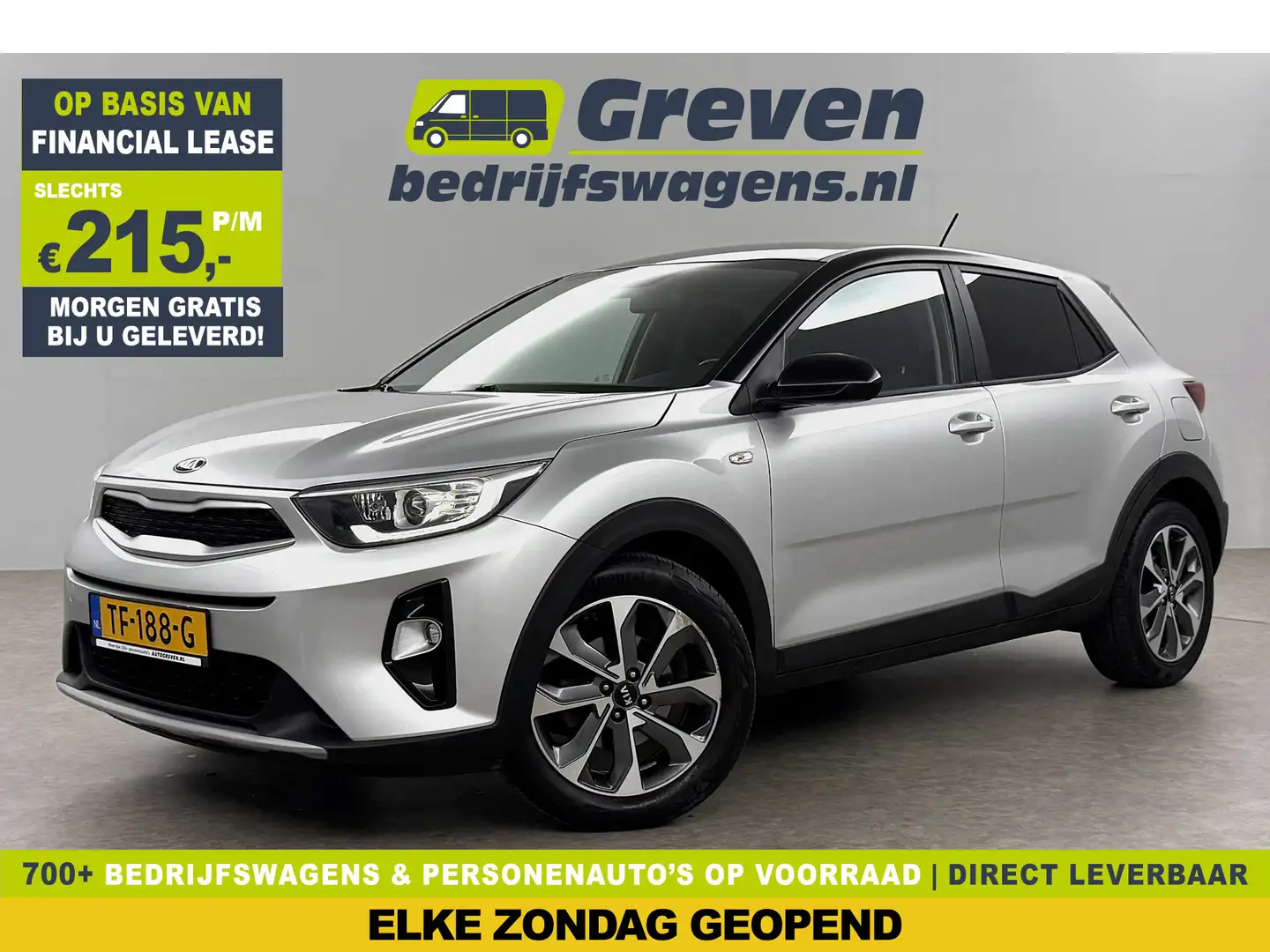 Kia Stonic 1.0 T-GDi Camera LED Carplay Airco Cruise Navi PDC srebrna - 1