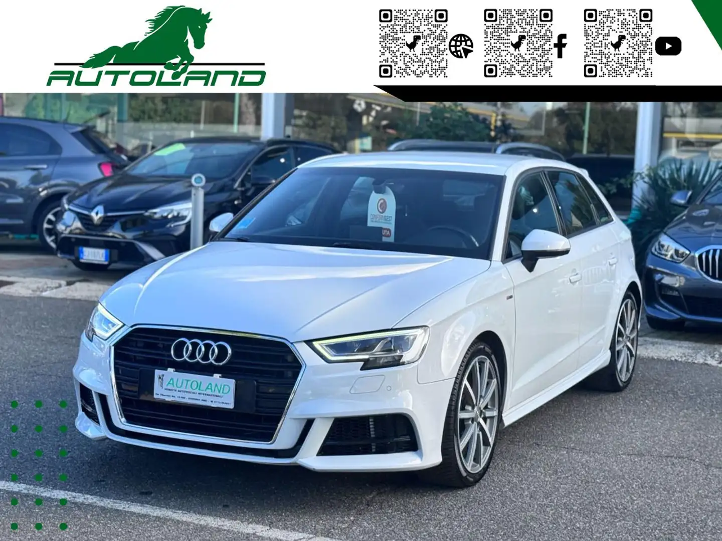 Audi A3 SPB 30 TFSI 116CV NEOPATENTATI OK Bianco - 2