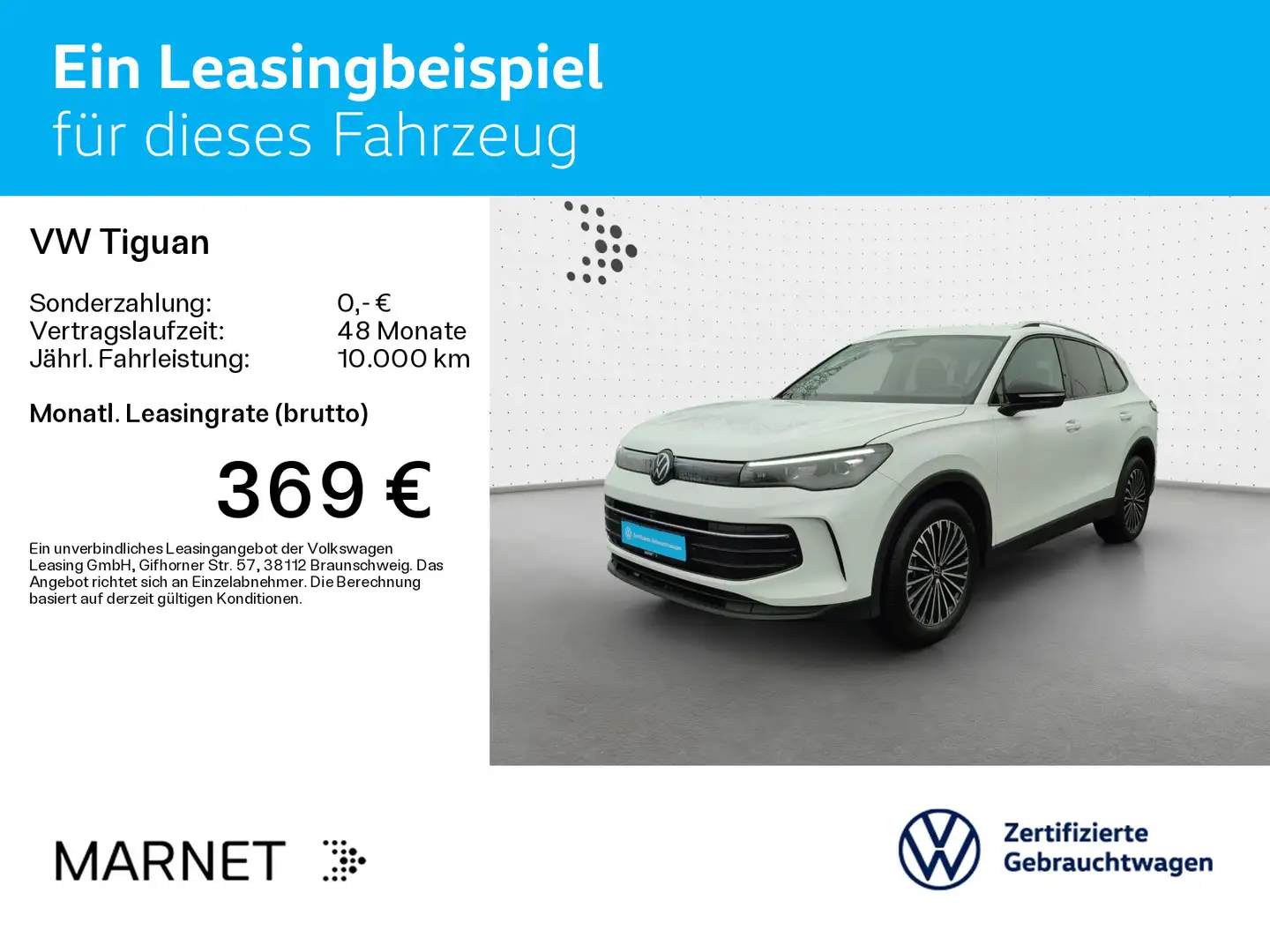 Volkswagen Tiguan 2.0 TDI DSG GOAL*NAVI*AHK*KAMERA*LED*SHZ* Weiß - 2