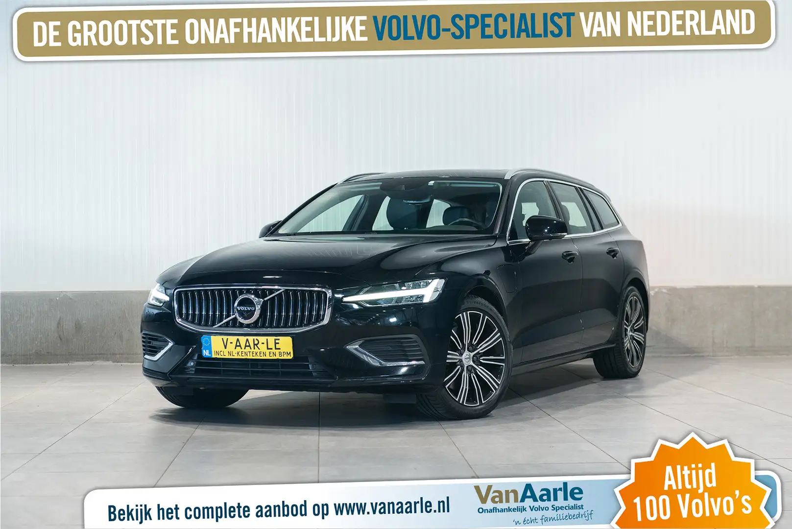 Volvo V60 T6 Aut. Plug-In Hybrid Inscription Luxe ACC 360Cam Zwart - 1