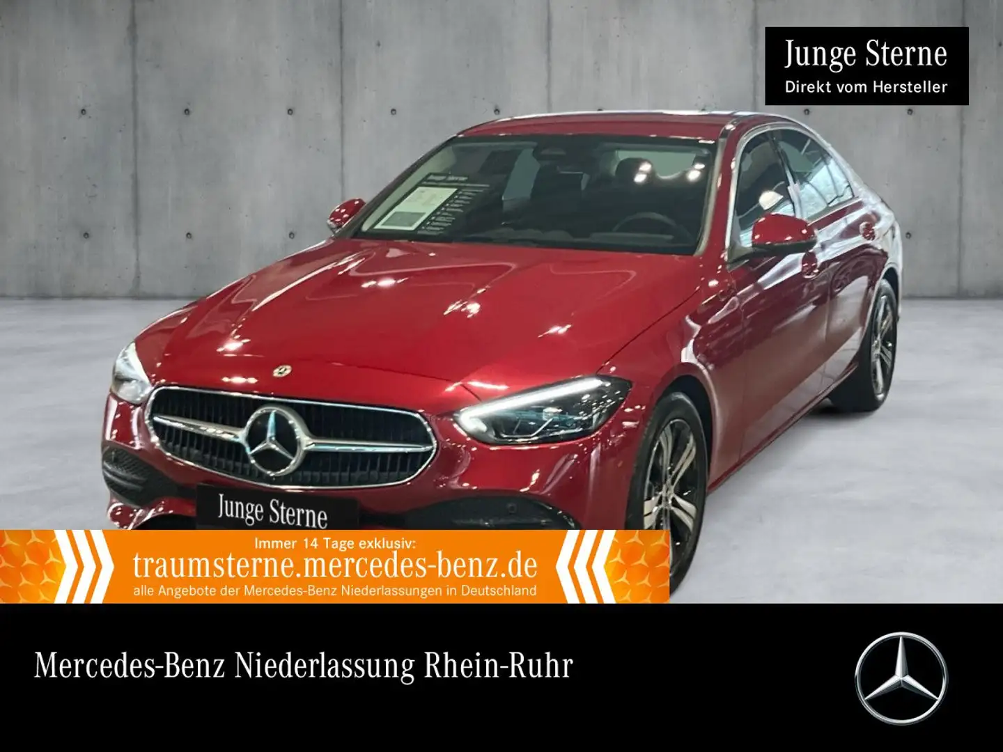 Mercedes-Benz C 200 AVANTG+LED+KAMERA+KEYLESS+9G Červená - 1