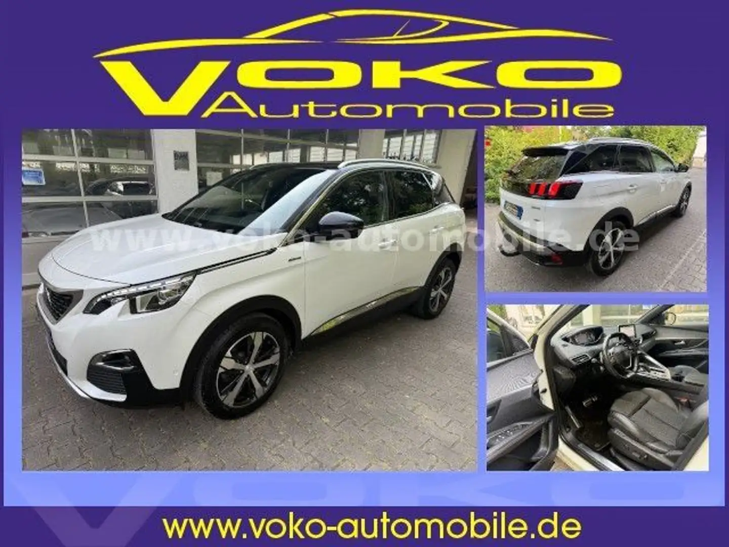 Peugeot 3008 1.6 THP EAT8 GT-Line ePANO LED NAVI RFK AHK Weiß - 1
