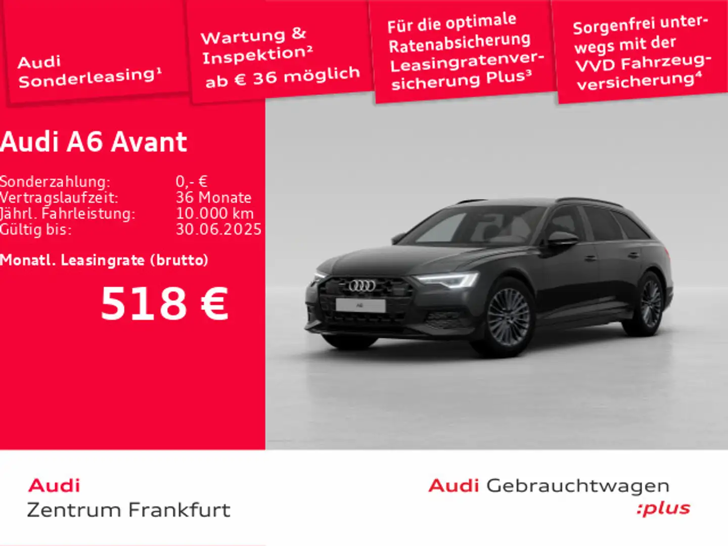Audi A6 Avant 40 TDI quattro S tronic advanced MatrixLED A Schwarz - 1