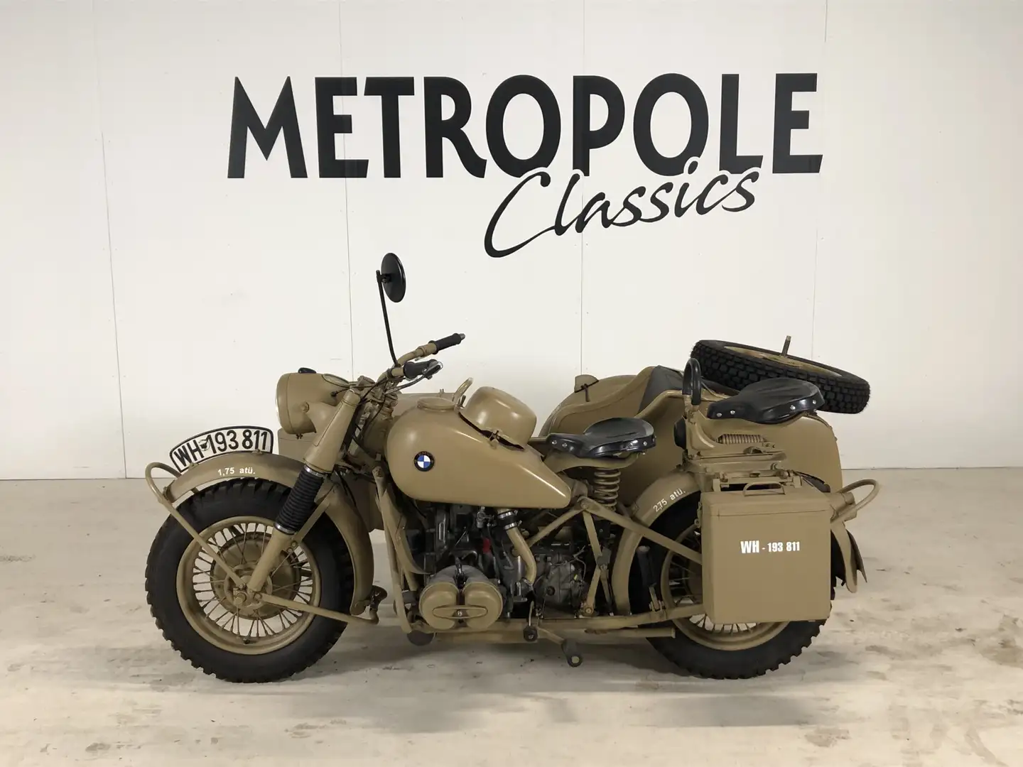 BMW R 75 zijspan OLD PRICE: € 66.500,- M0908 Beige - 2
