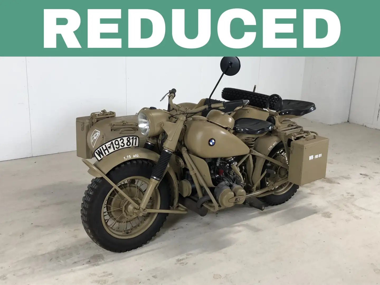 BMW R 75 zijspan OLD PRICE: € 66.500,- M0908 Beige - 1