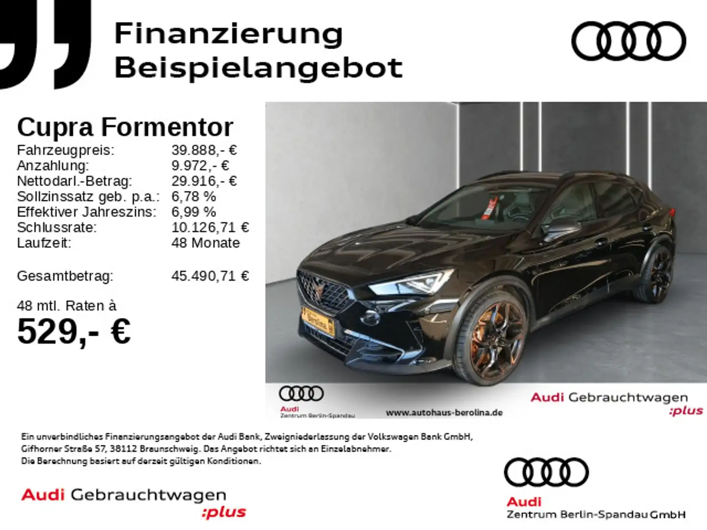 CUPRA Formentor 2.5 TSI 4D VZ5 DSG *MATRIX*BEATS*ACC* Schwarz - 1