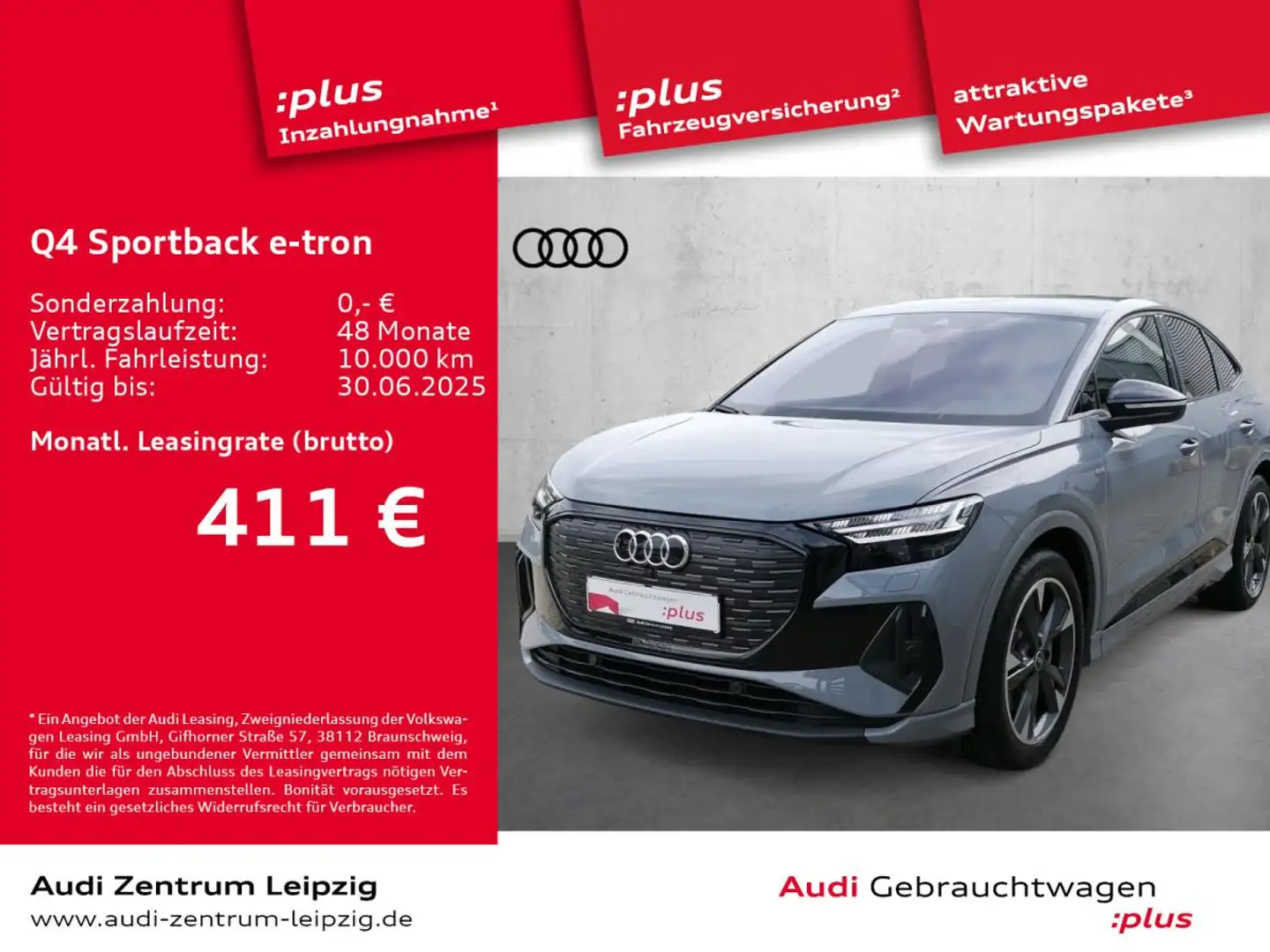 Audi Q4 e-tron Q4 Sportback 45 e-tron *Matrix*AHK*Assistenz+* Grau - 1