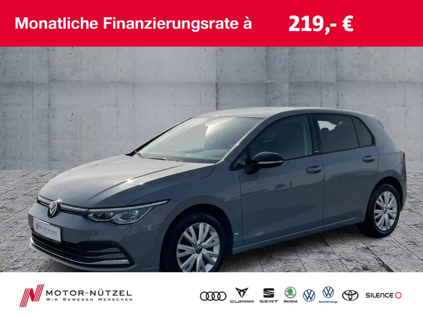 Volkswagen Golf VII 1.5 TSI ACTIVE 5JG+LED+NAVI+ACC+AHK+SHZ Gris - 1