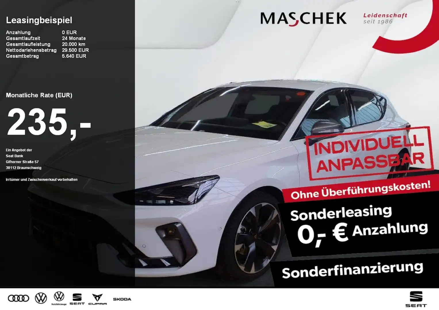 CUPRA Leon 1.5 eTSI Sonderleasing! Navi RearView ACC Weiß - 1