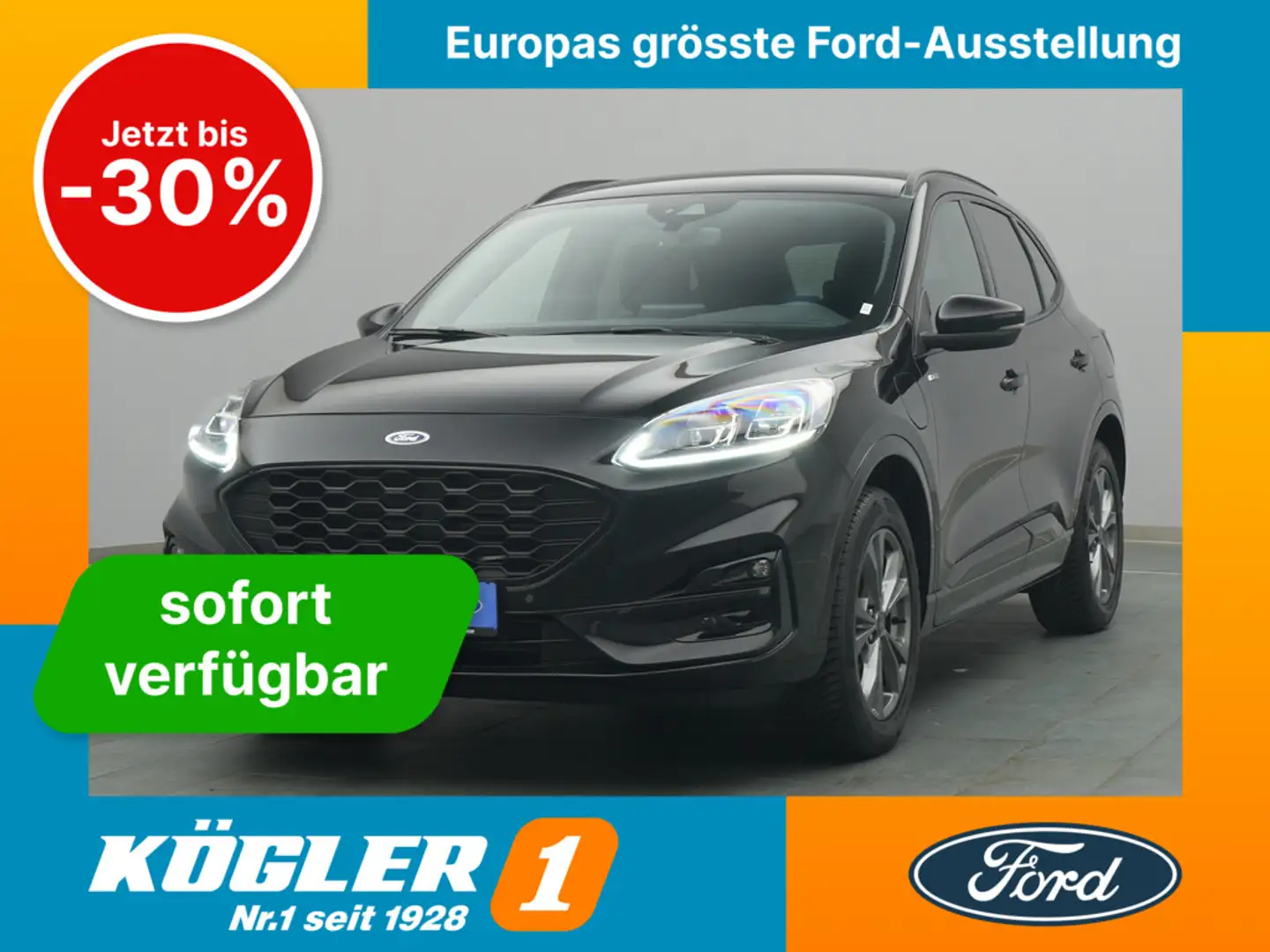 Ford Kuga ST-Line X PHEV 152PS Aut./Klima/LED Zwart - 1