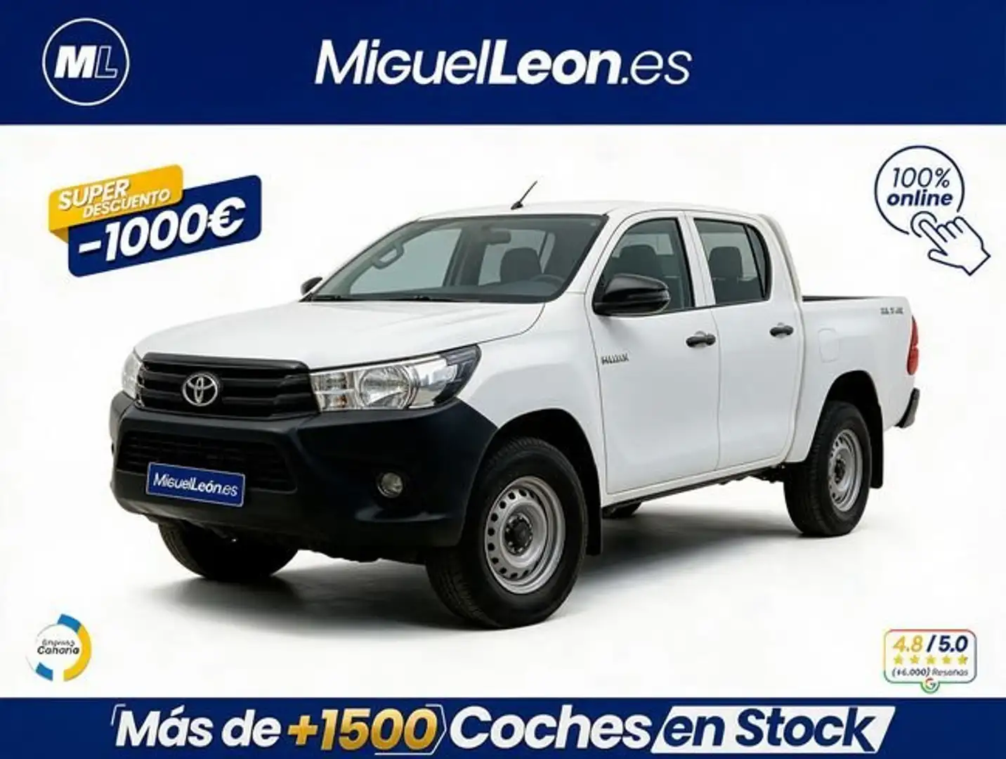 Toyota Hilux Doble Cabina 2.4 D-4D 150 CV 4x4 GX (Manual Blanco - 1