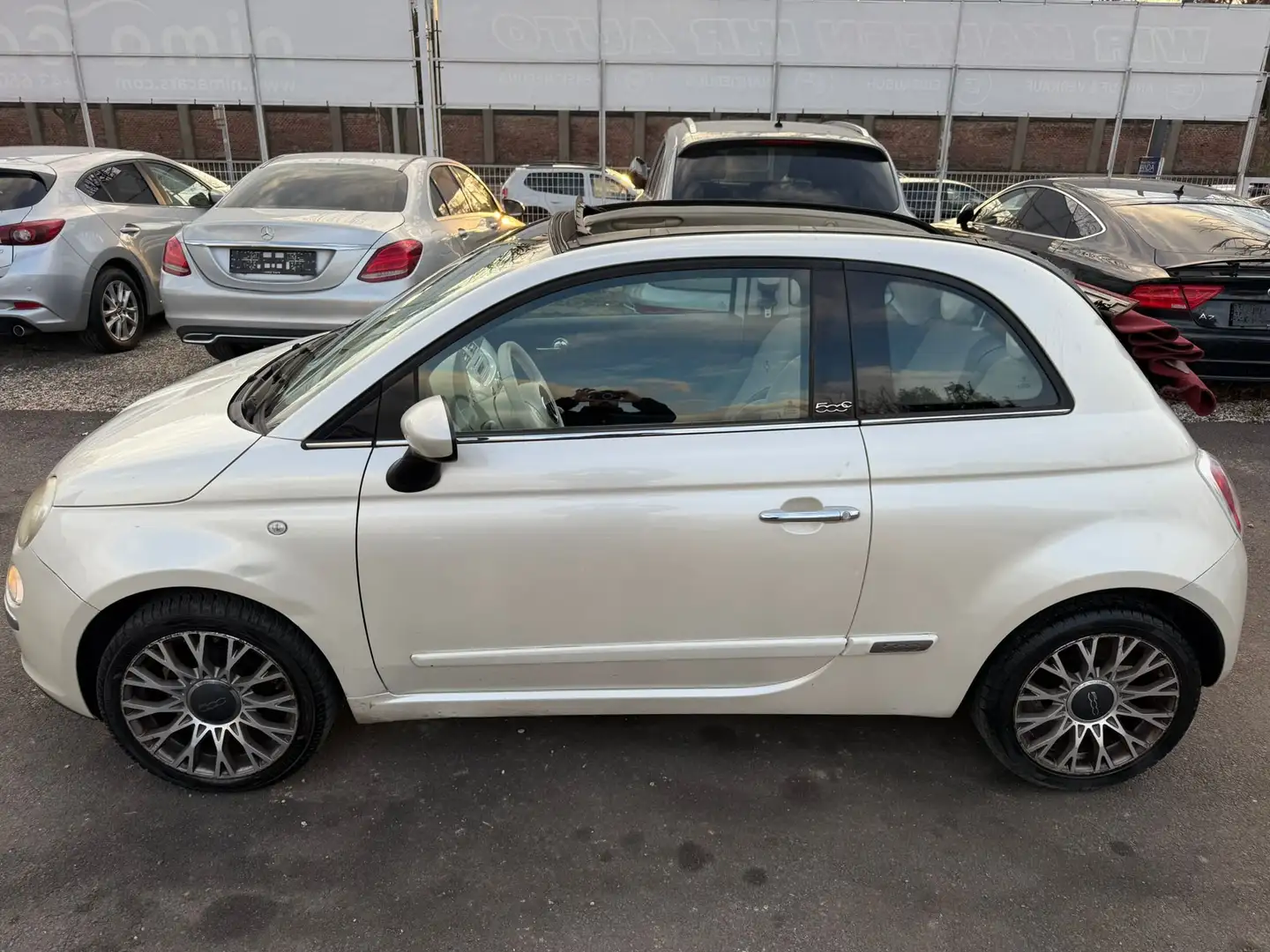 Fiat 500C Lounge / Parksensoren hinten / Neues Pickerl Weiß - 2