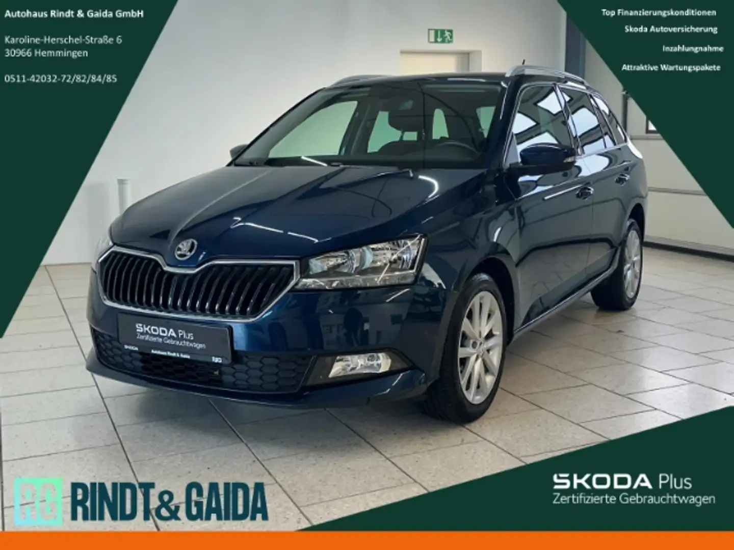 Skoda Fabia Combi 1.0 TSI Ambition SHZ Kamera Freisprech Blau - 1
