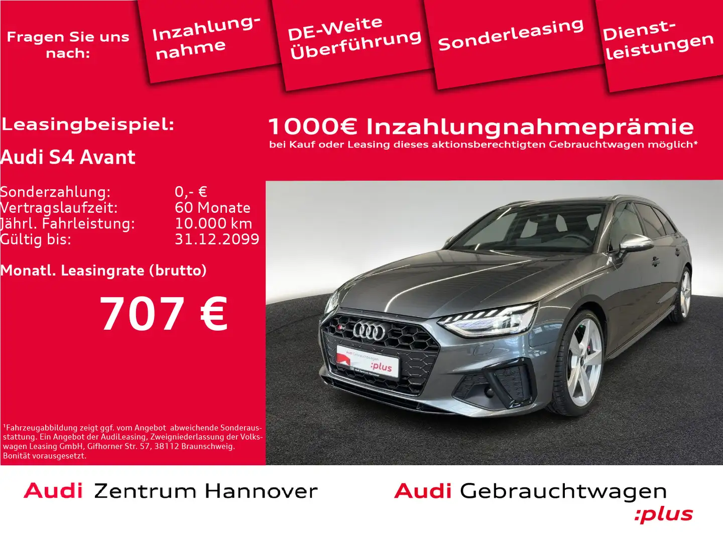 Audi S4 quattro 3.0 TDIPano Matrix AHK B&O Kame Gris - 1