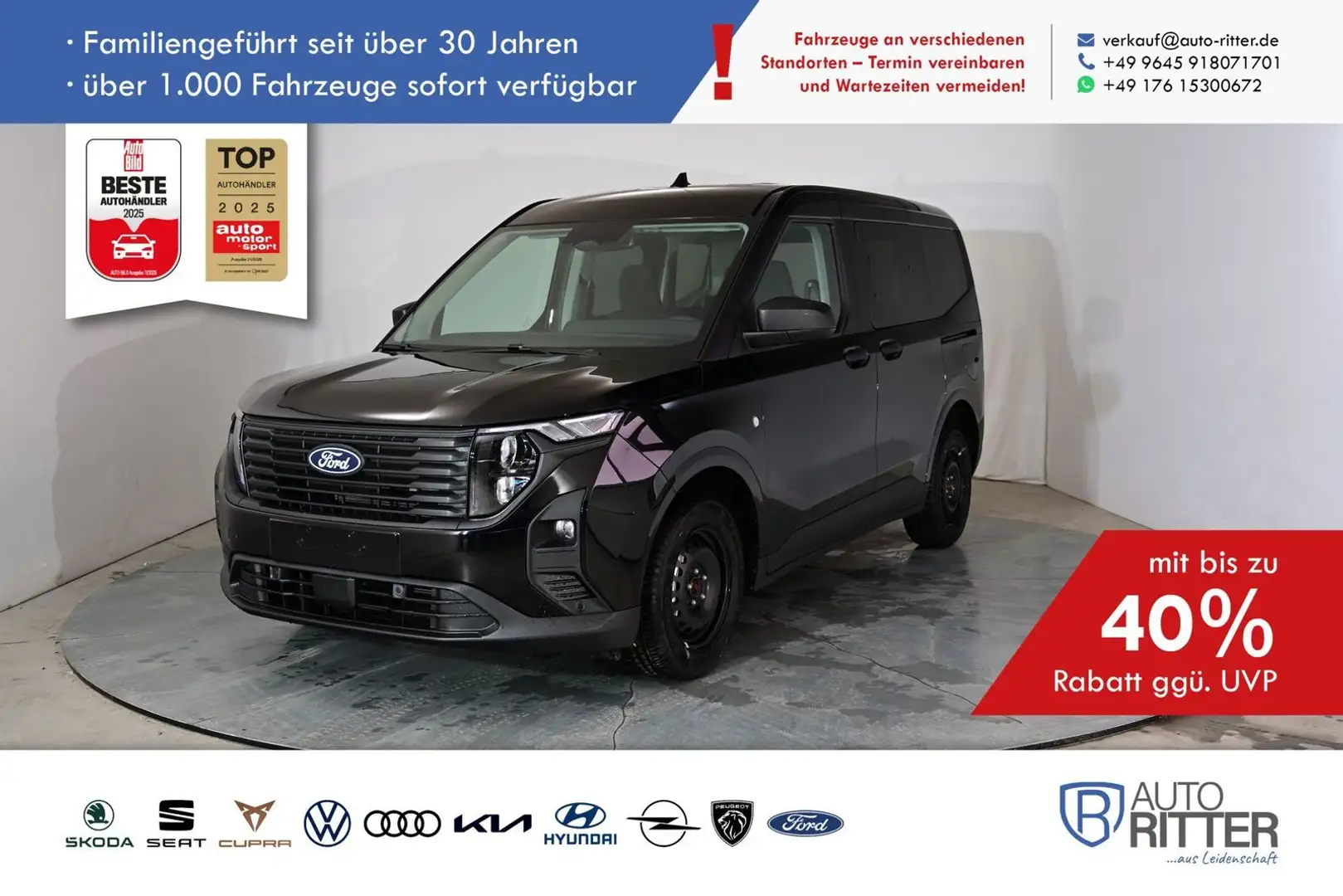 Ford Tourneo Courier Trend RFK|Carplay|Klima|PDC|S... Schwarz - 1
