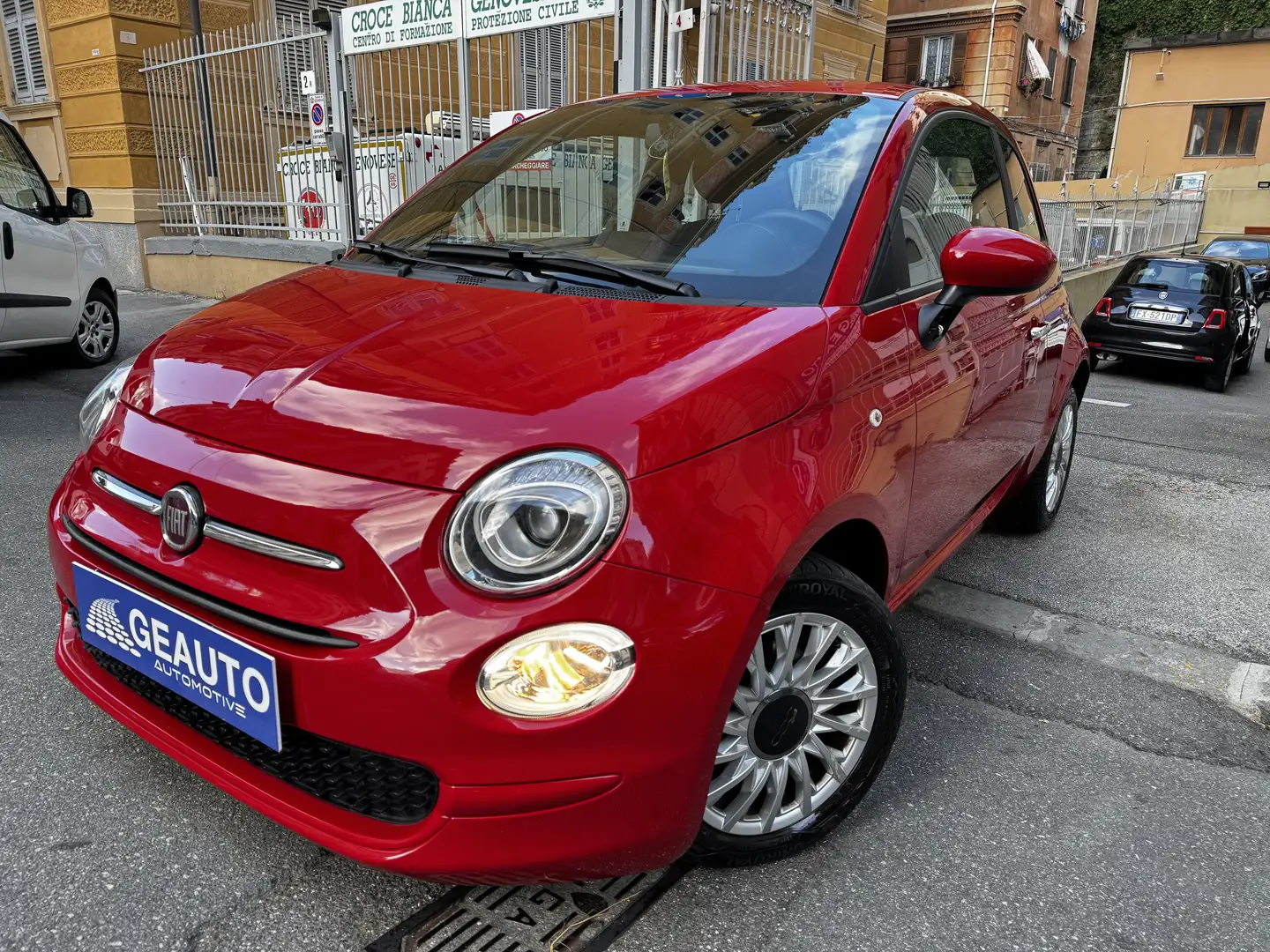 Fiat 500 1.0BENZINA/hybrid Lounge 70cv PERMUTABILE GARANZIA Rosso - 2