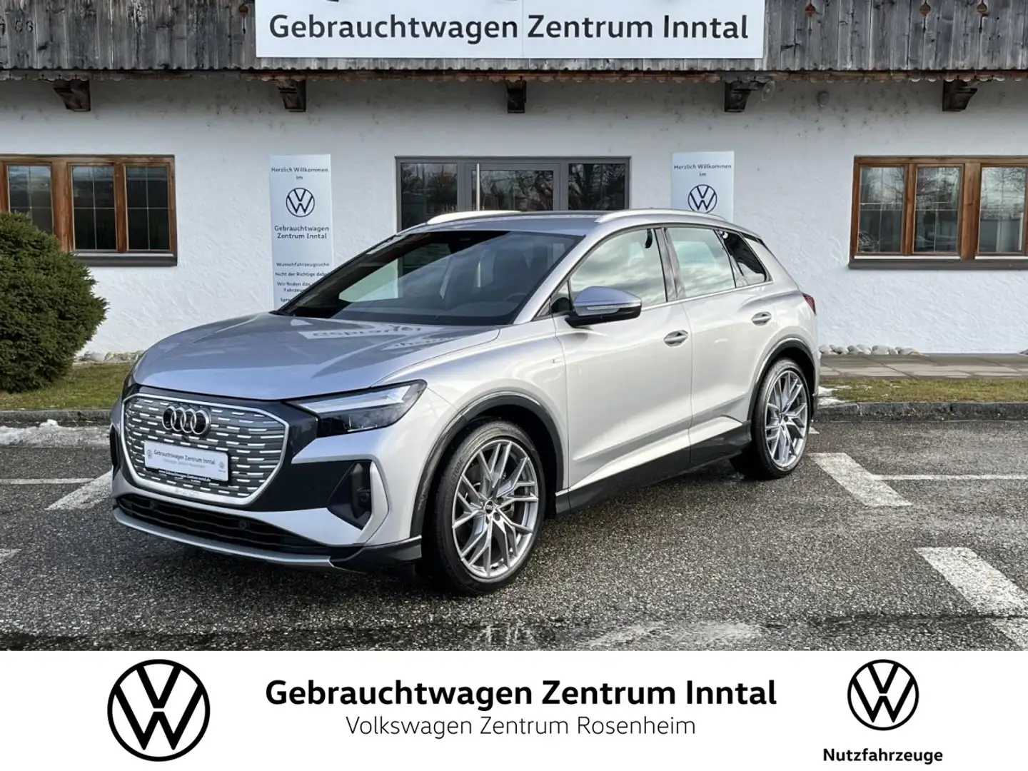 Audi Q4 e-tron quattro (LED+Kamera) Klima Navi Rückfahrkamera Silber - 1