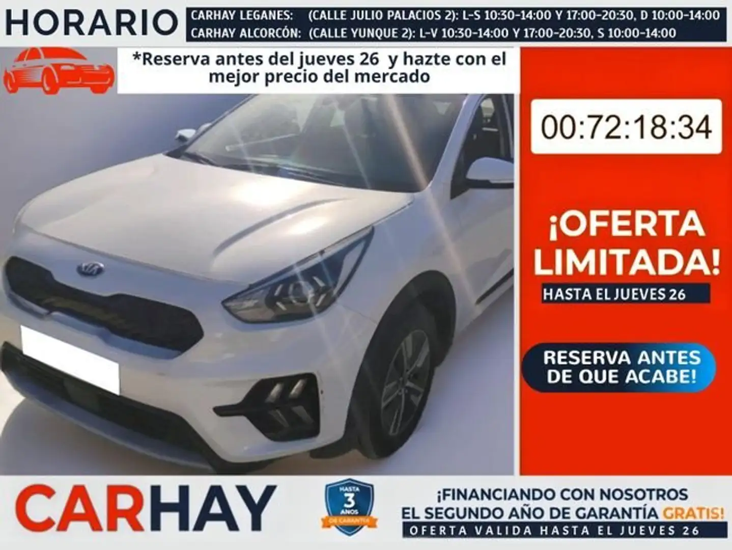 Kia Niro HEV Drive 1.6 AT6 E6dT Blanco - 1