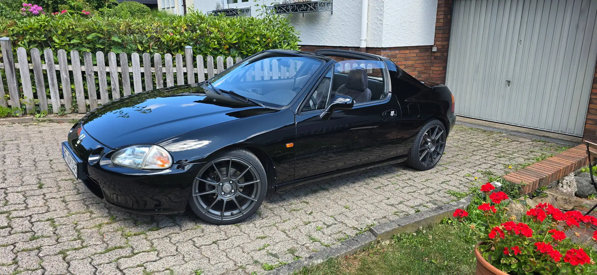 Honda CRX 1.6 ESi eh6 | Klimaanlage | 4 x 16 Zoll Sommer | 4 x 15 Zoll Winter | neue Metalliclackierung mit Keramik-Versiegelung Schwarz - 2