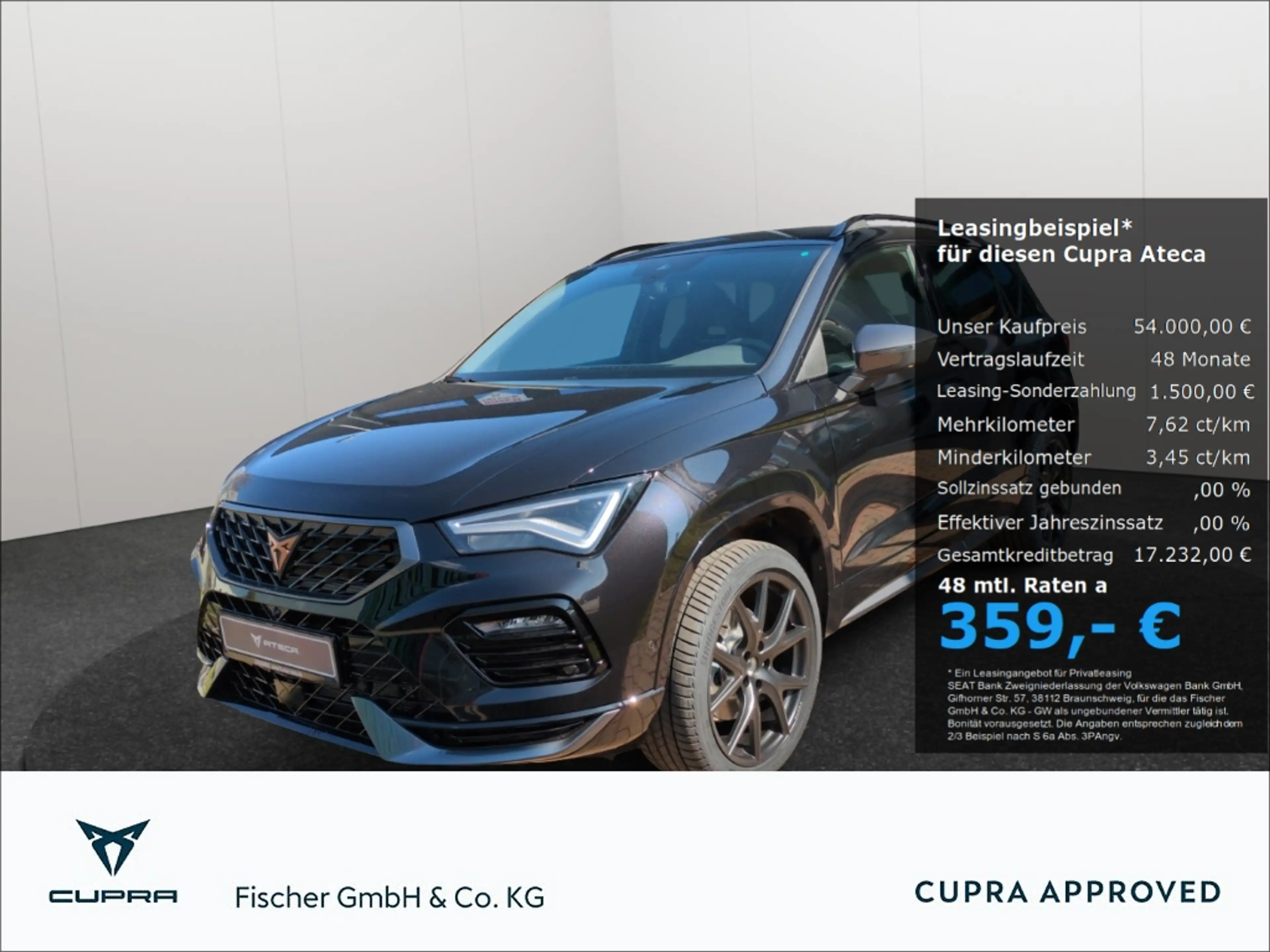 CUPRA Ateca Basis 4Drive AHK-klappbar Navi Digitales Cockpit S