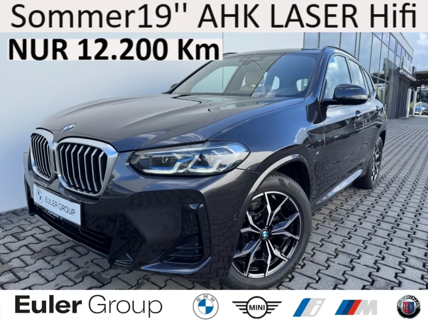BMW X3 20d M-Sport Sommer19'' AHK LASER Hifi ParkAss HUD Grau - 1