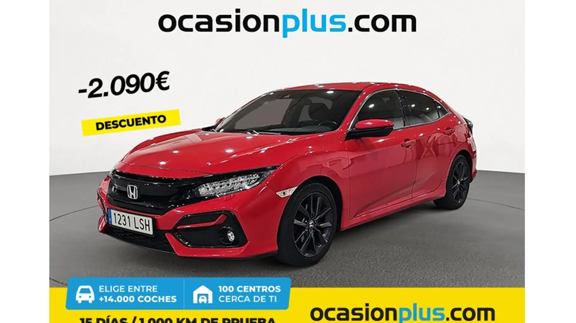 Honda Civic 1.0 VTEC Turbo Elegance Navi CVT Rojo - 1