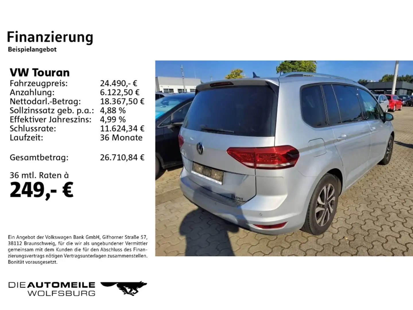 Volkswagen Touran 2.0 TDI DSG Active LED/ACC/Einparkhi Stříbrná - 2