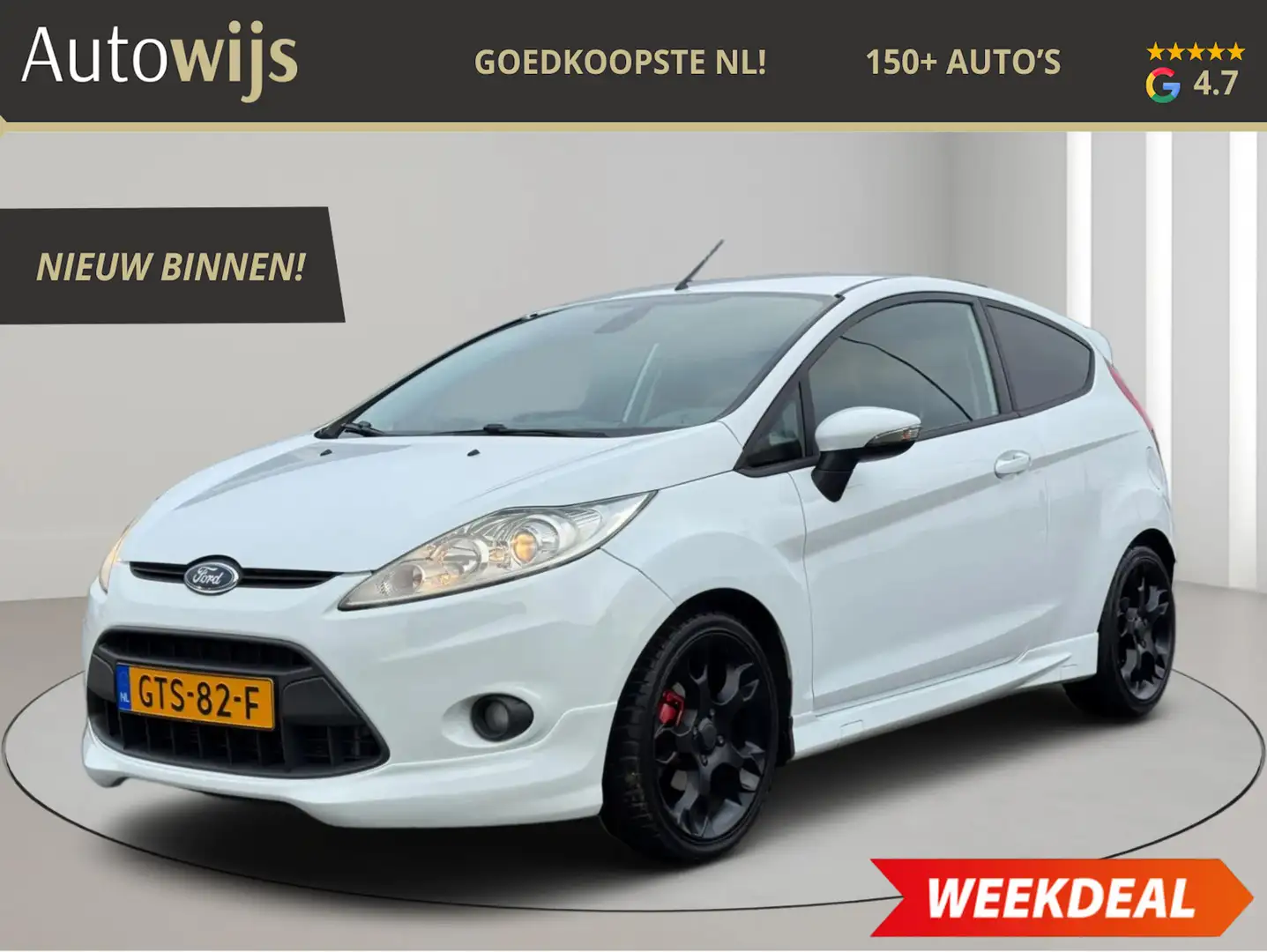 Ford Fiesta 1.6 Ghia|120PK|LEDER|XENON|99DKM|GOED ONDERHOUDEN| Weiß - 1