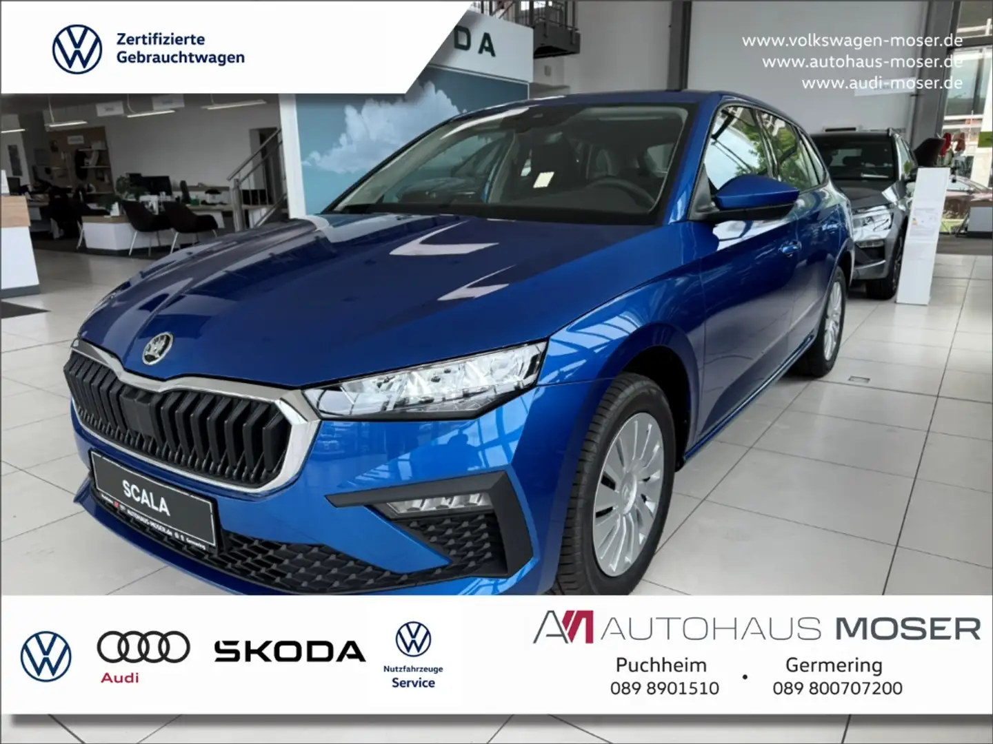 Skoda Scala Essence 1.0TSI APP*Winter*GRA*PDC*Lane*NEU!!! Blau - 1