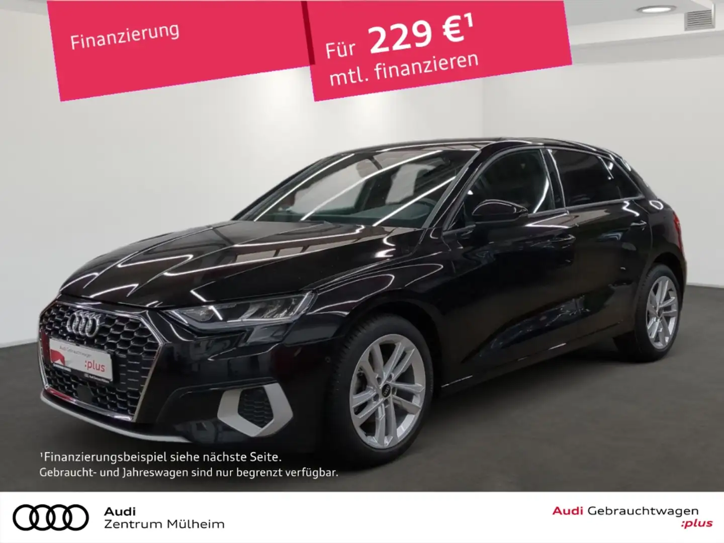 Audi A3 Sportback 30 TDI Navi LED virtual APS Plus Zwart - 1