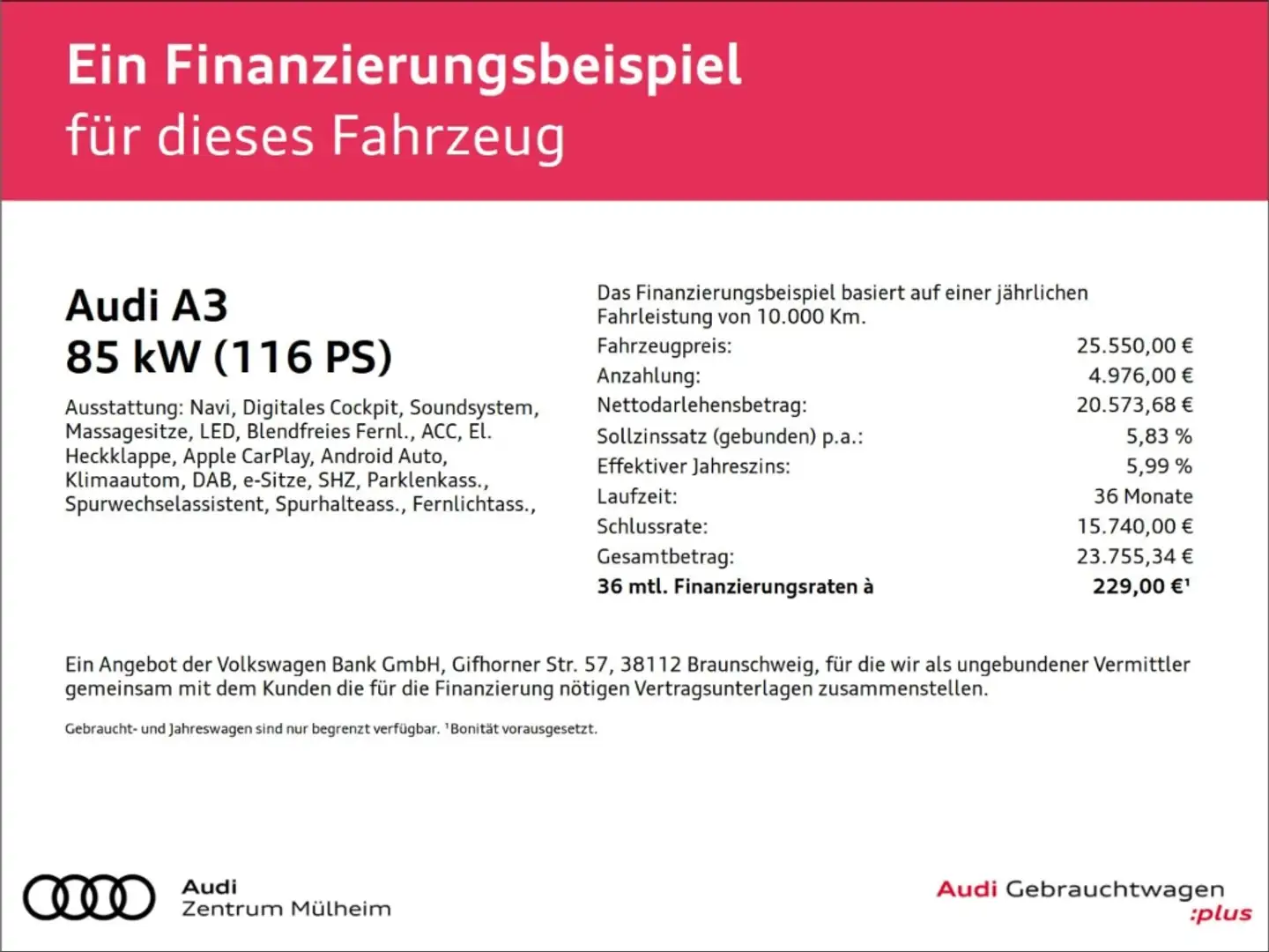 Audi A3 Sportback 30 TDI Navi LED virtual APS Plus Zwart - 2