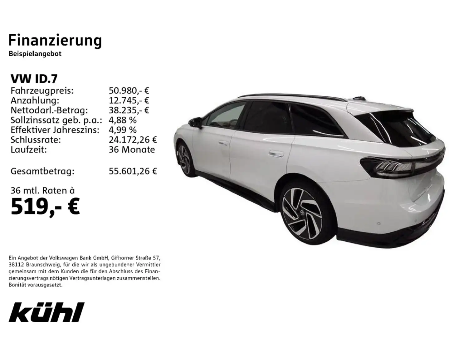 Volkswagen ID.7 Tourer Pro S Wärmepumpe IQ.Light 360° AHK I Weiß - 2