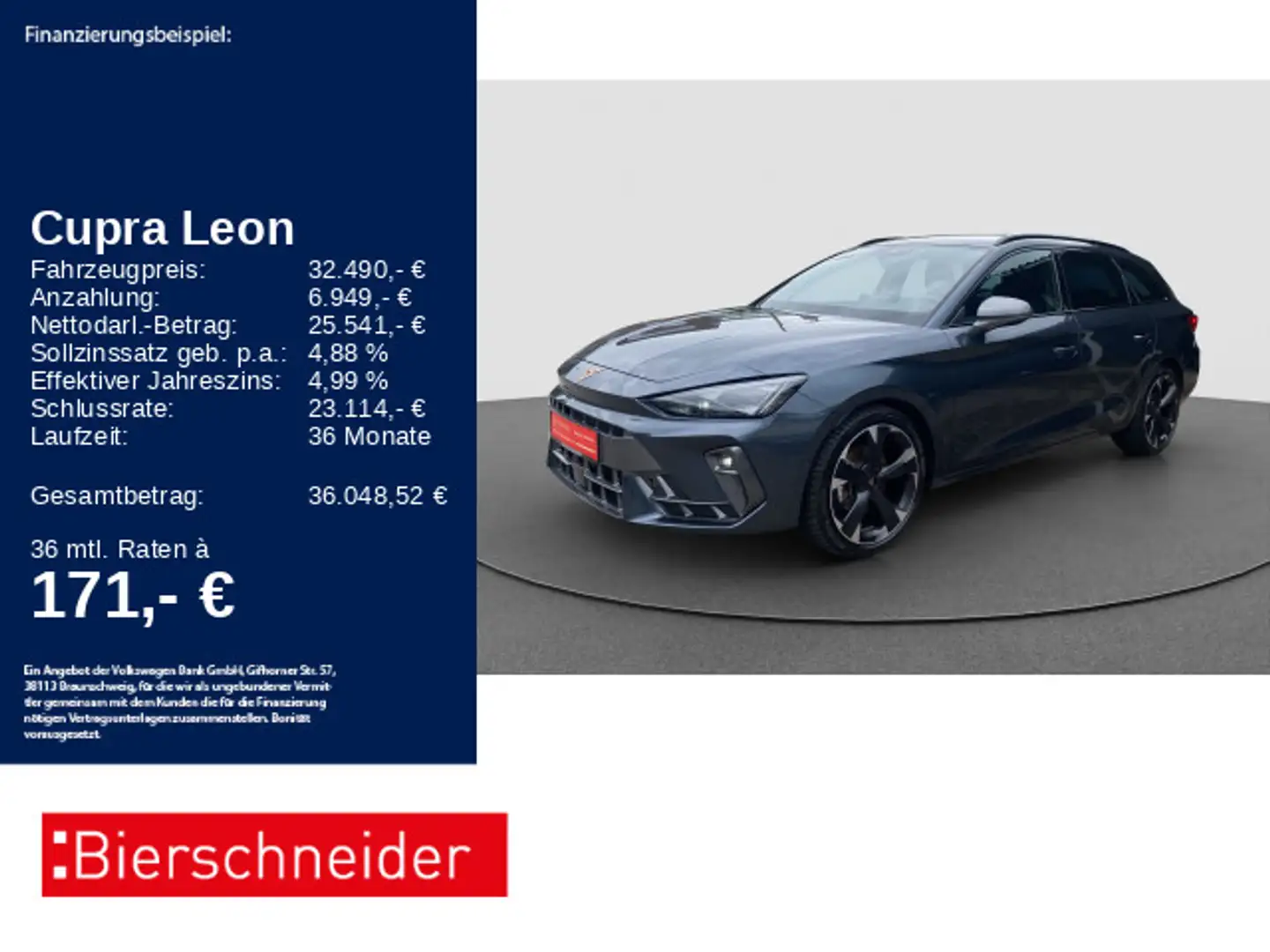 CUPRA Leon SP 1.5 eTSI DSG CAM KEYLESS ACC FLA Grau - 1