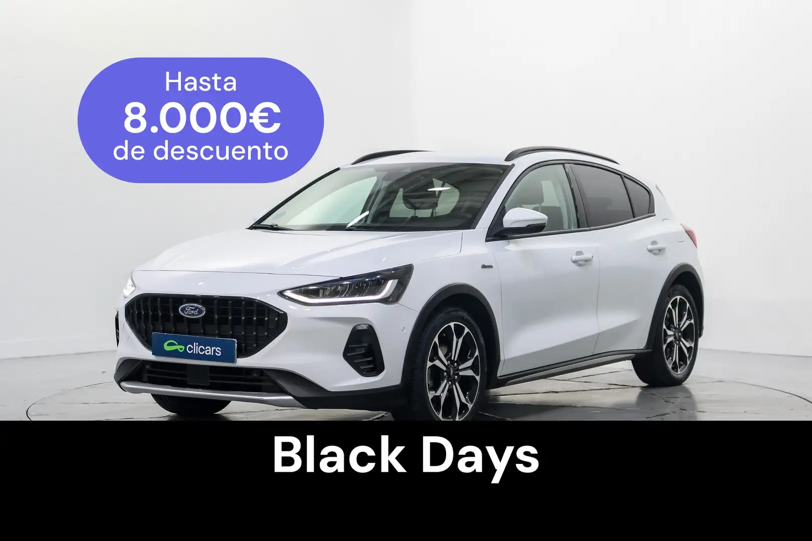 Ford Focus 1.0 Ecoboost MHEV Active 155 Blanc - 1