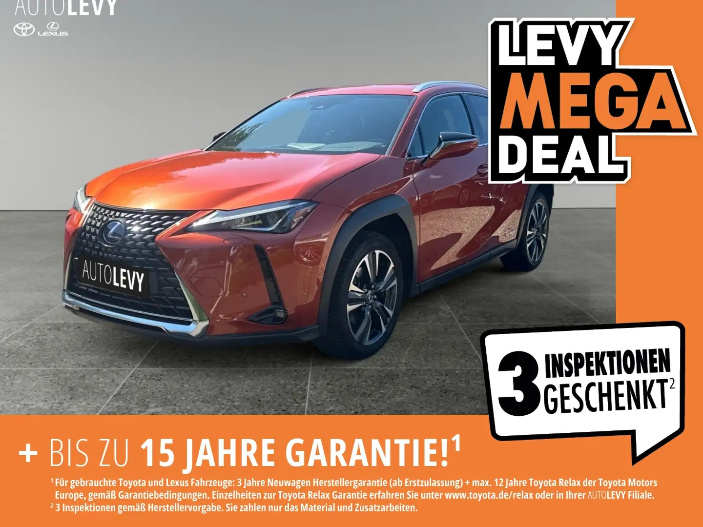 Lexus UX 250h Spurhalteass./Tempomat/Automatik Orange - 1