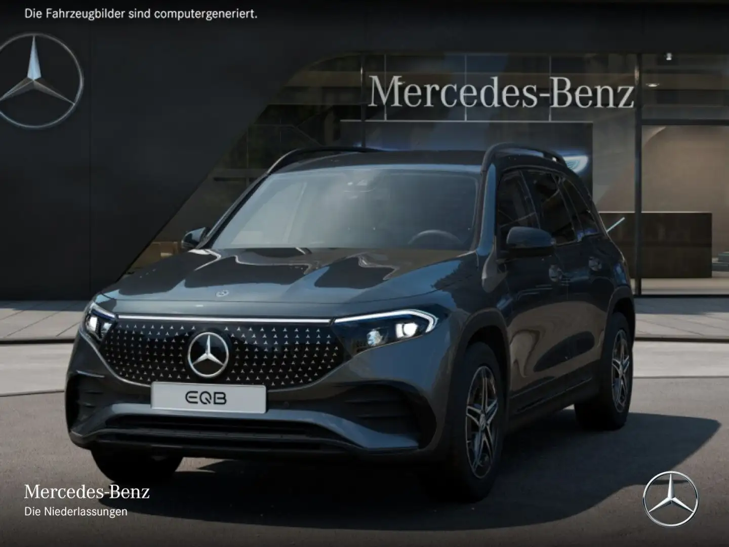 Mercedes-Benz EQB 300 4M AMG+NIGHT+ADVANCED+AHK+KAMERA+SPUR Gris - 2