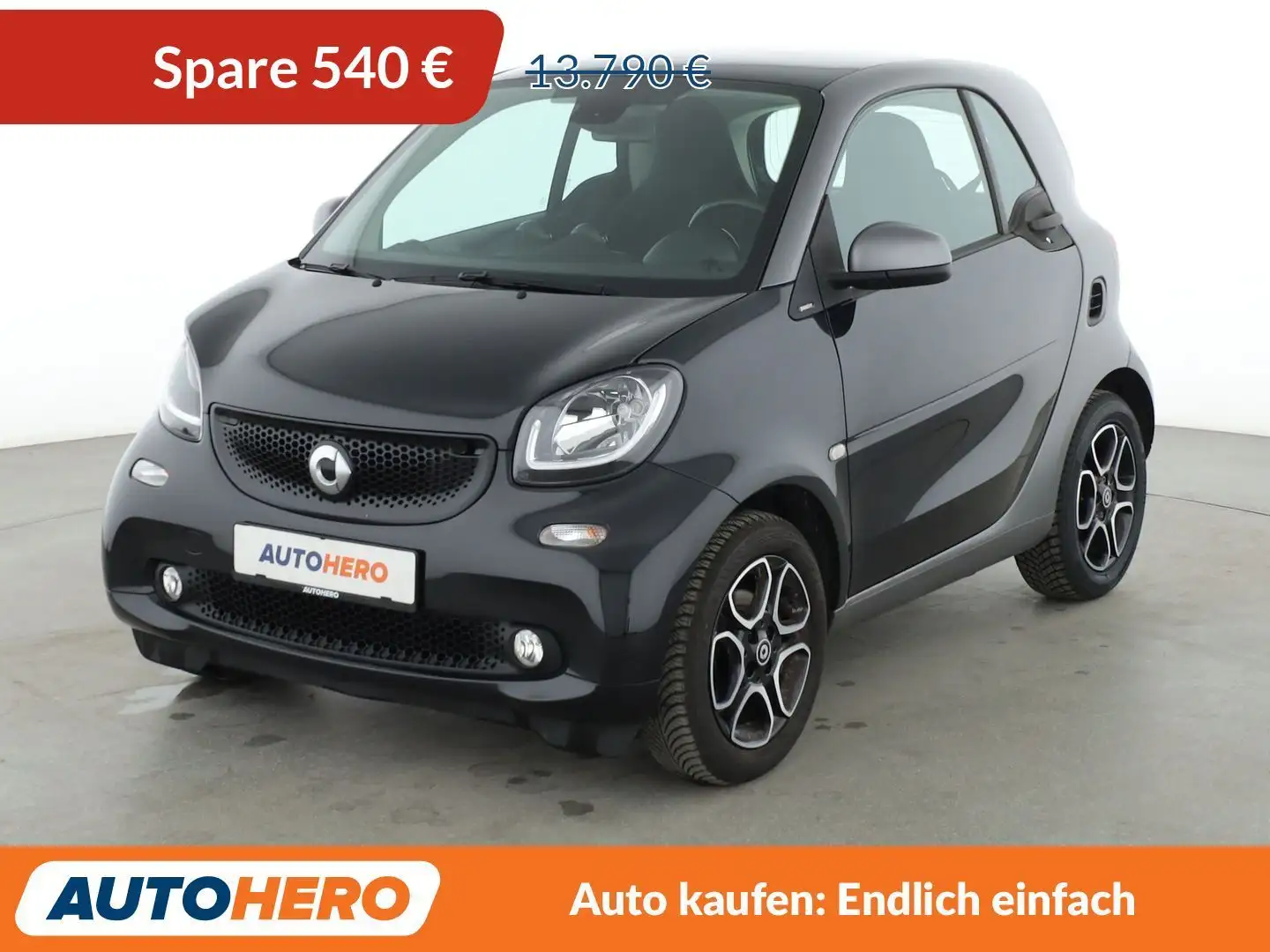 smart forTwo 0.9 Turbo Basis passion Aut.*TEMPO*SHZ*KLIMA* Schwarz - 1
