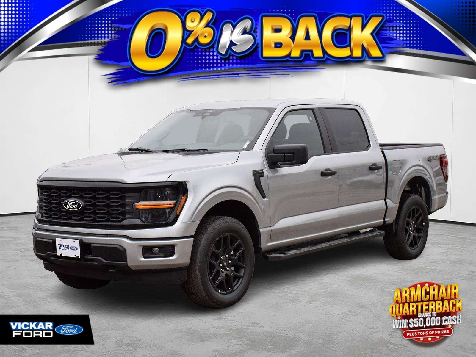 Silver 2026 Ford F-150 Pickup Truck Four-Wheel Drive Automatic