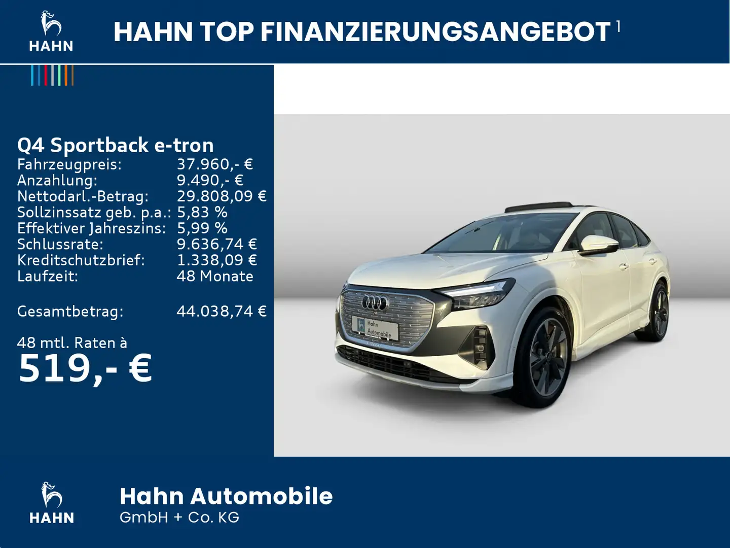 Audi Q4 e-tron Q4 Sportback 50 e-tron quattro Pano Sonos Cam Na Weiß - 2