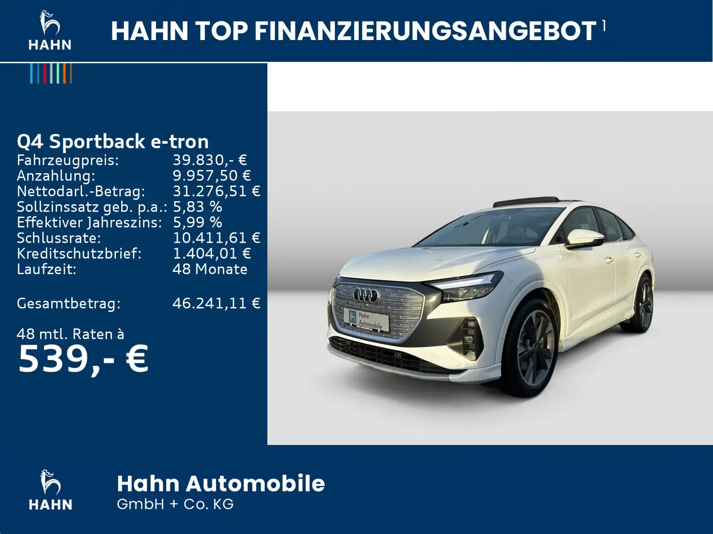 Audi Q4 e-tron Q4 Sportback 50 e-tron quattro Pano Sonos Cam Na Weiß - 2