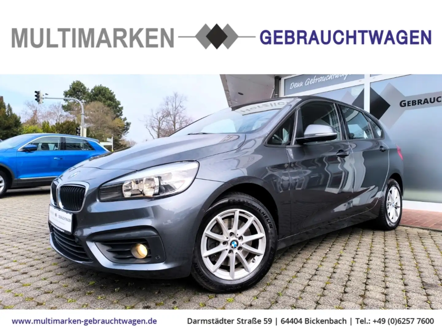 BMW 218 i Advantage Active Tourer Navi/SHZ/LHZ/ElHeckklapp Grau - 1