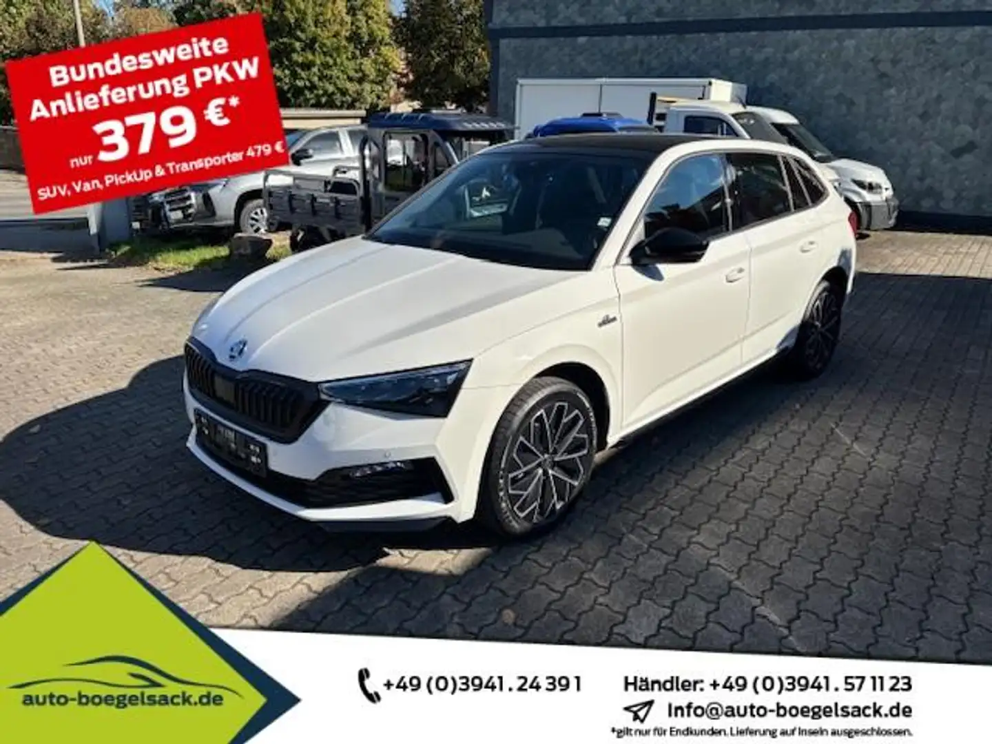 Skoda Scala 1.0 TSI MONTE CARLO+PANORAMA+GARANTIE10/28 Weiß - 1