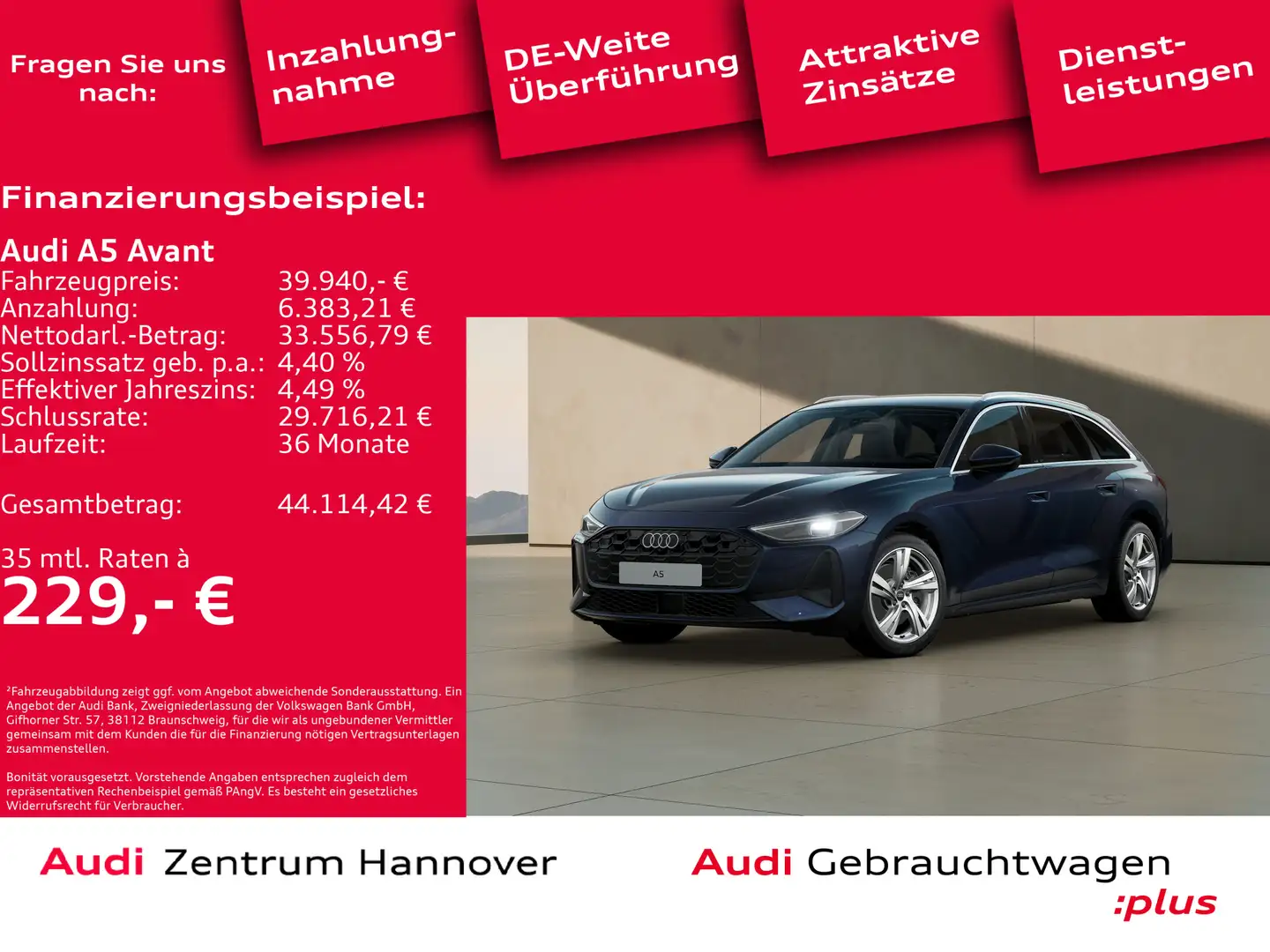 Audi A5 2.0 TFSI Kamera ACC Leder Sportsitze Blau - 1