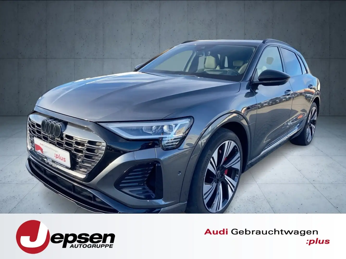 Audi Q8 e-tron S line 55 qu. HUD PANO 22 Matrix 360 Grau - 1