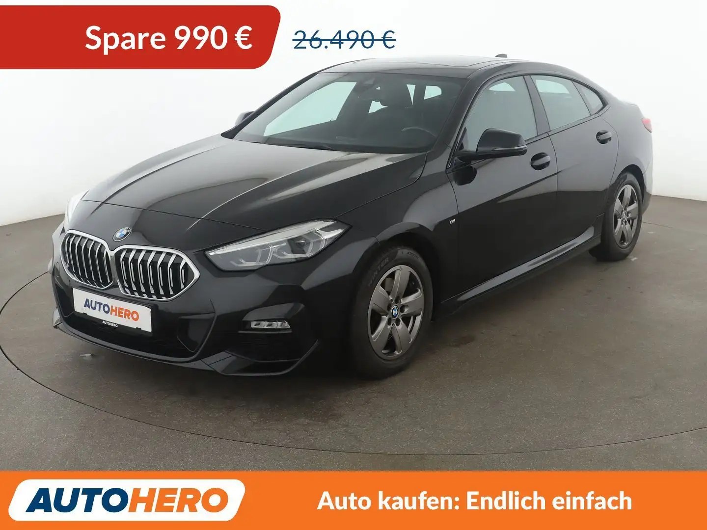 BMW 218 218i Gran Coupe M Sport Aut.*NAVI*TEMPO*LED*PDC*SH Schwarz - 1
