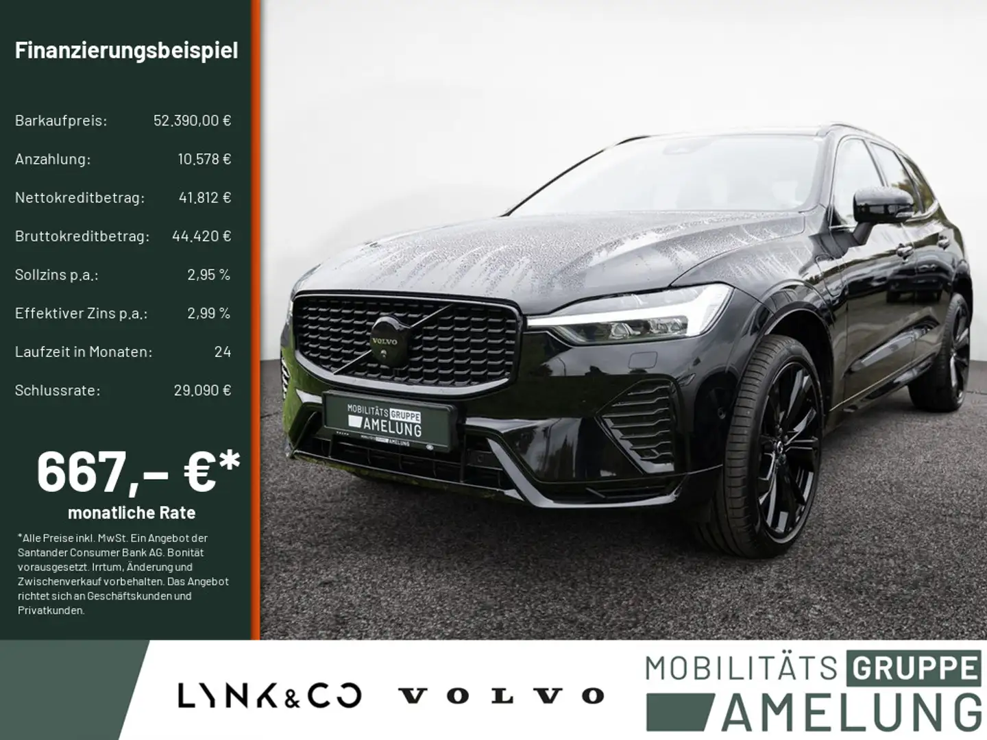 Volvo XC60 T6 Plus Black Edition Recharge AWD PANO Schwarz - 1